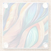 抽象芸術孔雀 ガラスコースター (裏面)