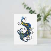 抽象芸術孔雀 ポストカード (スタンド正面)