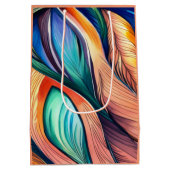 抽象芸術孔雀 ミディアムペーパーバッグ (裏面)