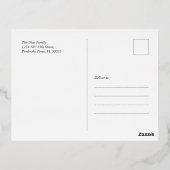 抽象芸術季節のごあいさつカスタムホリデーフォト 箔シーズンポストカード (裏面)