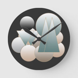 抽象芸術宇宙アート未来的な惑星系 ラウンド壁時計