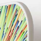 抽象芸術宇宙ブライトグリーンブラスト ピックルボールラケット (左詳細)