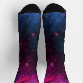 抽象芸術宇宙織物 ソックス (上部)