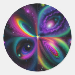 抽象芸術宇宙芸術 ラウンドシール