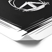 抽象芸術宇宙飛行士ヘルメットアート ポスター (角)