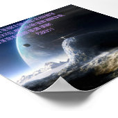 抽象芸術宇宙24インチx 24インチポスター、詩編8:3-4 ポスター (角)