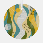 抽象芸術宇宙:スムーズラインオーナメント。 ガラスオーナメント (裏面)