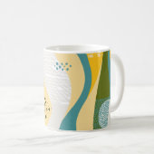 抽象芸術宇宙:スムーズラインオーナメント。 コーヒーマグカップ (正面右)