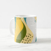 抽象芸術宇宙:スムーズラインオーナメント。 コーヒーマグカップ (正面左)