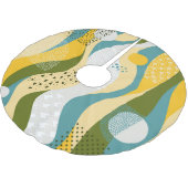 抽象芸術宇宙:スムーズラインオーナメント。 ブラッシュドポリエステルツリースカート (アングル)