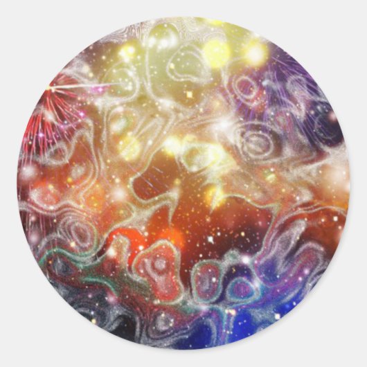 抽象芸術宇宙 ラウンドシール (正面)