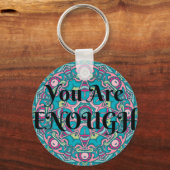 抽象芸術宝曼荼羅あなたは十分な肯定 キーホルダー (正面)