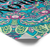 抽象芸術宝曼荼羅あなたは十分な肯定 ポスター (角)