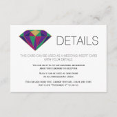 抽象芸術宝石結婚の詳細挿入1 エンクロージャーカード (正面)