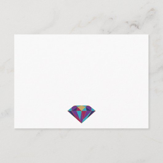 抽象芸術宝石結婚の詳細挿入 エンクロージャーカード (裏面)