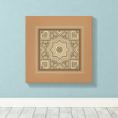 抽象芸術対称フローラ自然オリジナルウォールアート キャンバスプリント (インサイチュ (ウッドフロア))