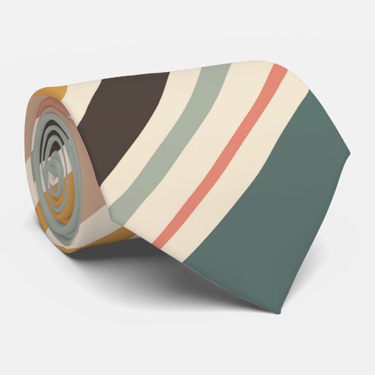 抽象芸術対角レトロスタイルストライプ ネクタイ (ロール)