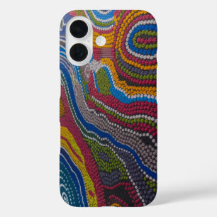 抽象芸術小カラフルドットの構成 iPhone 16ケース
