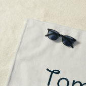 抽象芸術少年のキツネワイルドフラワー ビーチタオル (インサイチュ)