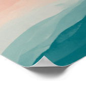 抽象芸術層のボンディビーチ ポスター (角)