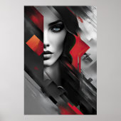 抽象芸術層の女性 ポスター (正面)