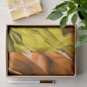 抽象芸術層状タイ染色オレンジイエロークラフト 薄葉紙 (ギフト)