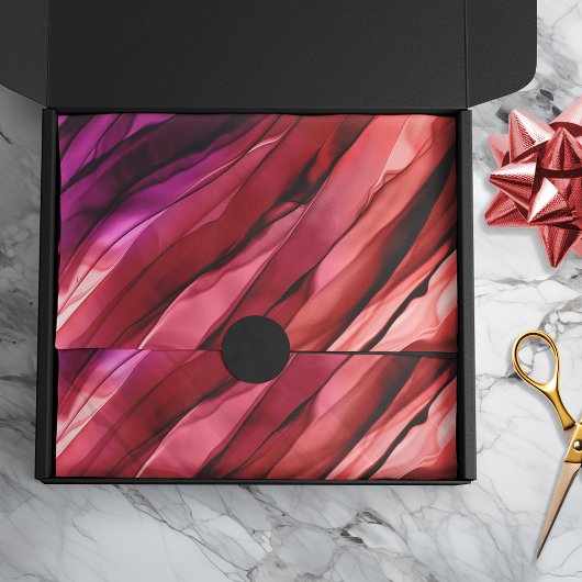 抽象芸術層状タイ染色パープルレッドクラフト 薄葉紙