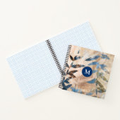 抽象芸術層葉の – 青と中性 ノートブック (内部)