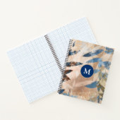 抽象芸術層葉の – 青と中性 ノートブック (内部)