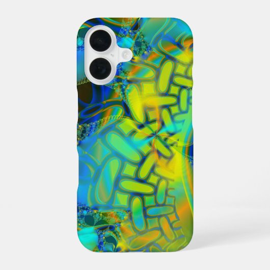 抽象芸術層 iPhone 16ケース (裏面)