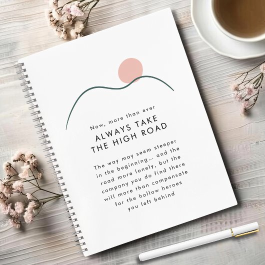 抽象芸術山と太陽がハイロード ノートブック