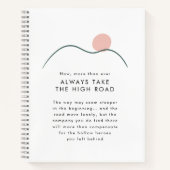 抽象芸術山と太陽がハイロード ノートブック (正面)