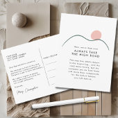 抽象芸術山と太陽がハイロード ポストカード