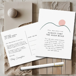 抽象芸術山と太陽がハイロード ポストカード