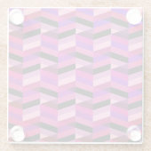 抽象芸術山形/ヘリンボーン |紫と紫 ガラスコースター (裏面)