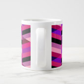 抽象芸術山形/ヘリンボーン |紫と紫 ジャンボコーヒーマグカップ (裏面)