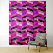 抽象芸術山形/ヘリンボーン |紫と紫 タペストリー (インサイチュ)
