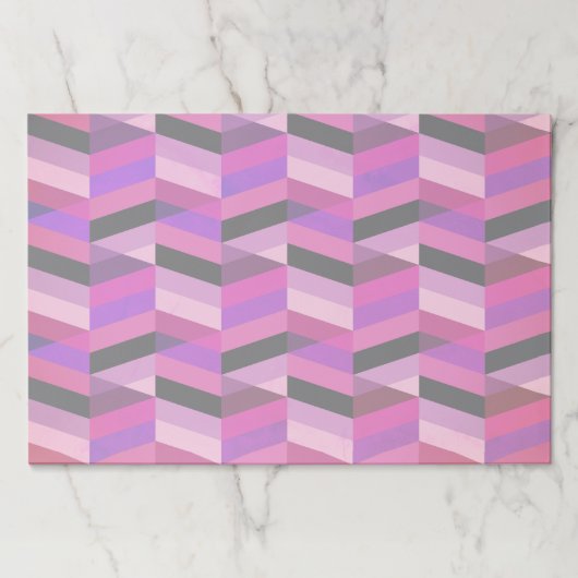 抽象芸術山形/ヘリンボーン |紫と紫 ペーパーパッド (正面)