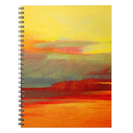 抽象芸術山水油絵具，油 ノートブック (正面)
