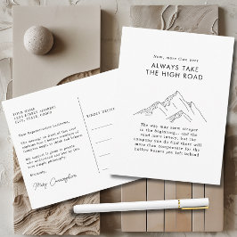 抽象芸術山脈がハイロードを取る ポストカード