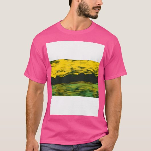 抽象芸術山脈グラフィック Tシャツ (正面)