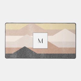 抽象芸術山脈デザイン デスクマット