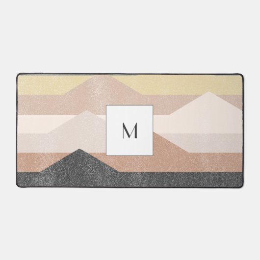 抽象芸術山脈デザイン デスクマット (正面)