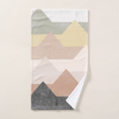 抽象芸術山脈デザイン バスタオルセット (ハンドタオル)