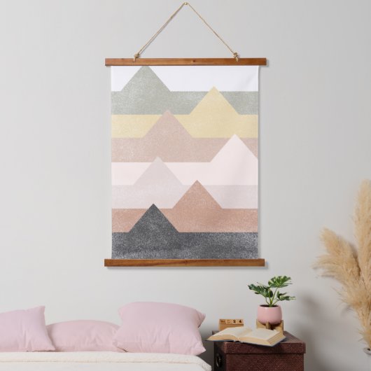 抽象芸術山脈デザイン 吊り下げ型タペストリー (寝室)