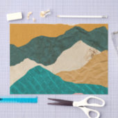 抽象芸術山脈紙デコページ 薄葉紙 (クラフト)