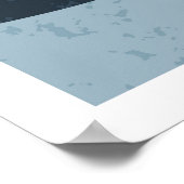 抽象芸術山風景 ポスター (角)