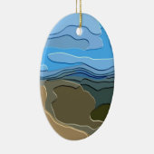 抽象芸術山 セラミックオーナメント (右)