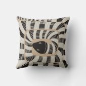 抽象芸術巻きヘビ |おもしろいとニュートラルのホームアクセント クッション (裏面)