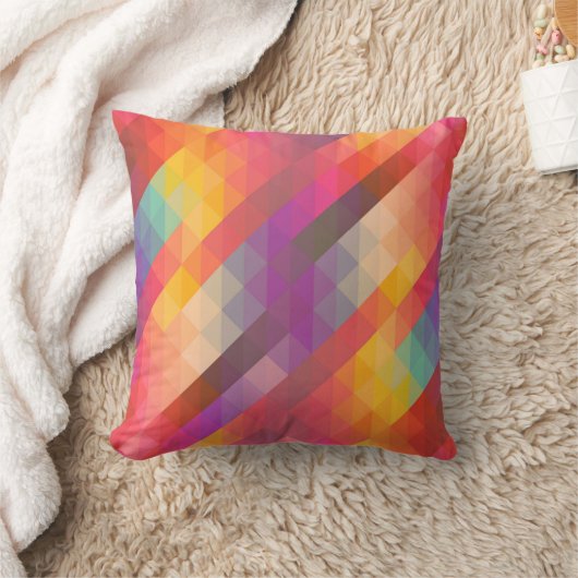 抽象芸術市松模様にスクエア クッション (ブランケット)